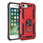 Wholesale iPhone SE2020 / 8 / 7 Tech Armor Ring Grip Case with Metal Plate (Red)